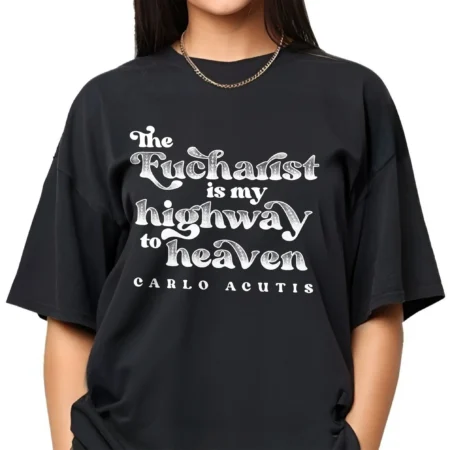 Carlo Acutis Verse Black T-Shirt